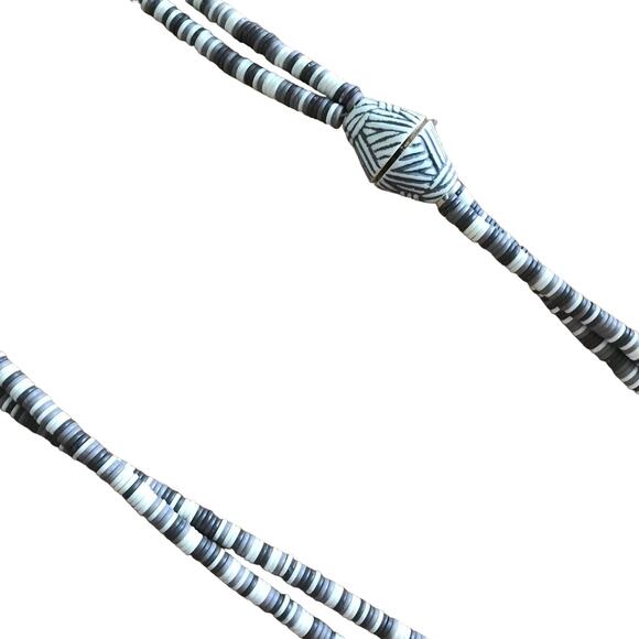 Vintage Tribal Style Beaded Double Strand Necklace - Picture 4 of 4